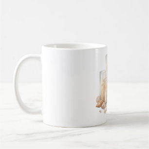 Mug Bougie Côtière Peinture Aquarelle Coquillages
