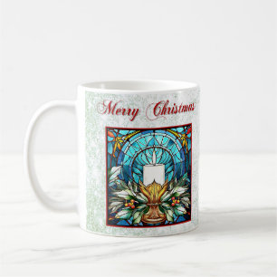 Mug Bougie de Noël en verre tendu Holly Parties scinti