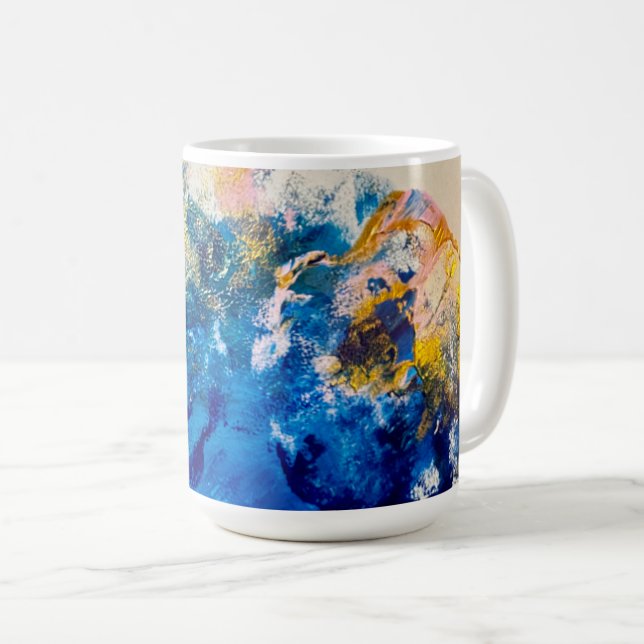Mug Bougie d'évasion à tourbillon de couleur abstraite (Devant droit)