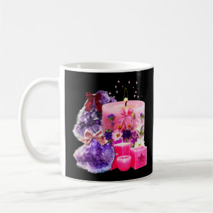 Mug Bougie en cristal rose mystique de haute maintenan