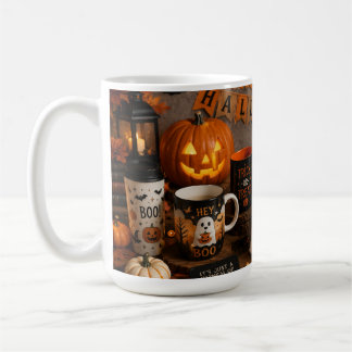 Mug Bougie en verre dépoli fantôme et citrouille migno