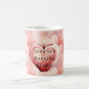 Mug Bougie Flamme Brûlante Love Hearts