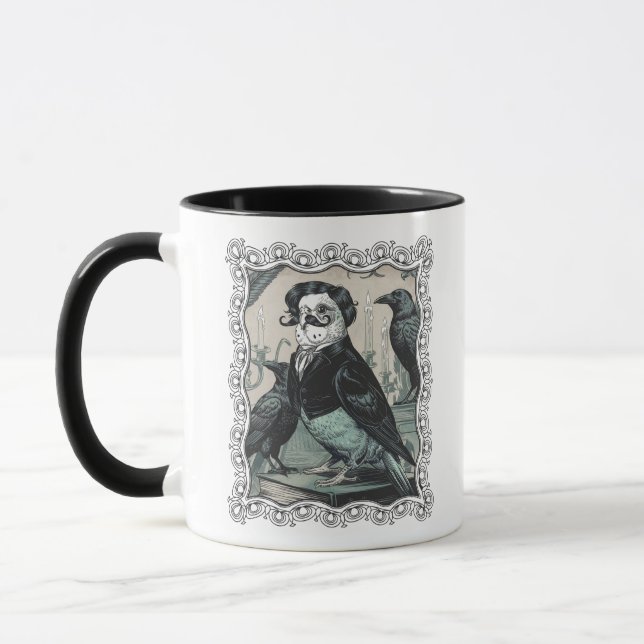 Mug Bougie Gothique Edgar Allan Poe Parakeet Inspiré (Gauche)
