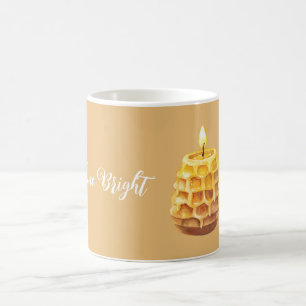 Mug Bougie miel doré brille brillant