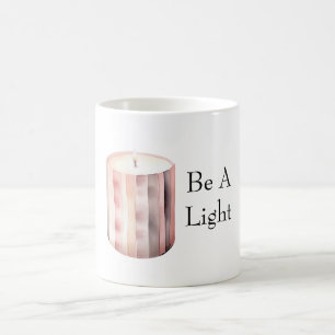 Mug Bougie Rose Pâle Sois Une Lumière