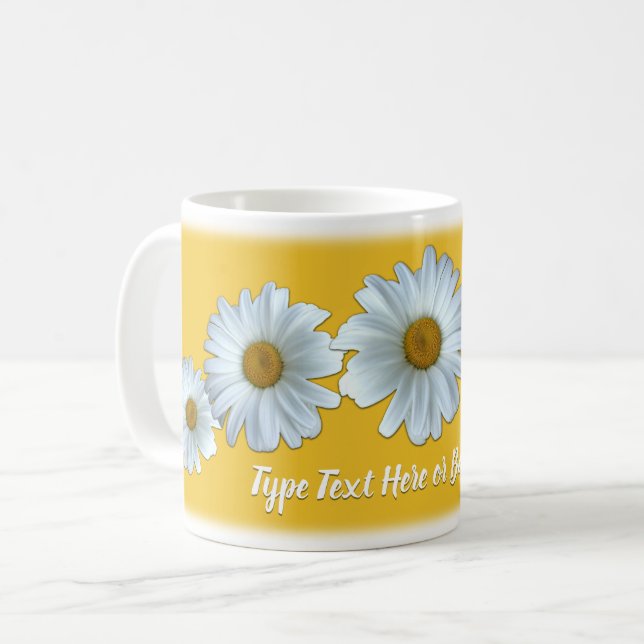 Mug Bougies de marguerite Personnalisées Fleurs de mar (Devant gauche)