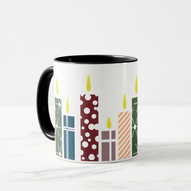 Mug Bougies de Noël (Devant gauche)