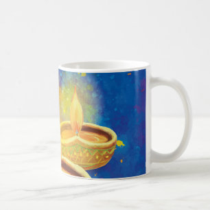 Mug Bougies illuminating heureuses de Diwali peintes
