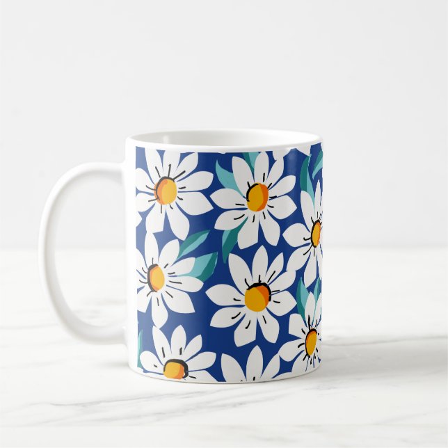 Mug Bougies printanières : motif floral tendance. (Gauche)