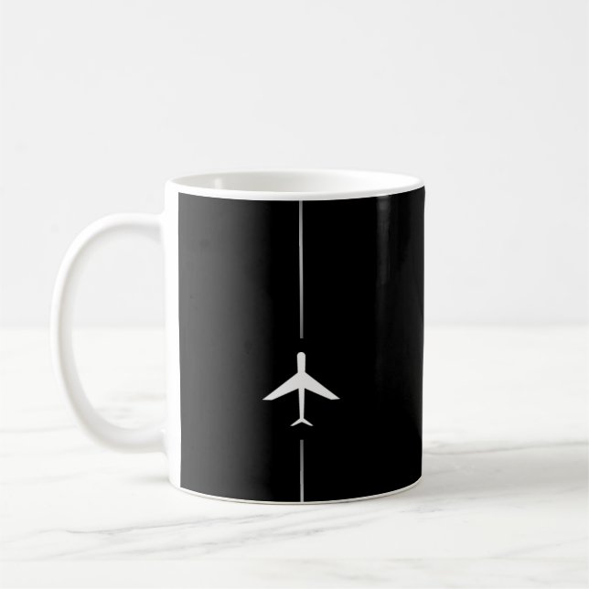 Mug Bouillie de café minimaliste de l'aviation (Gauche)