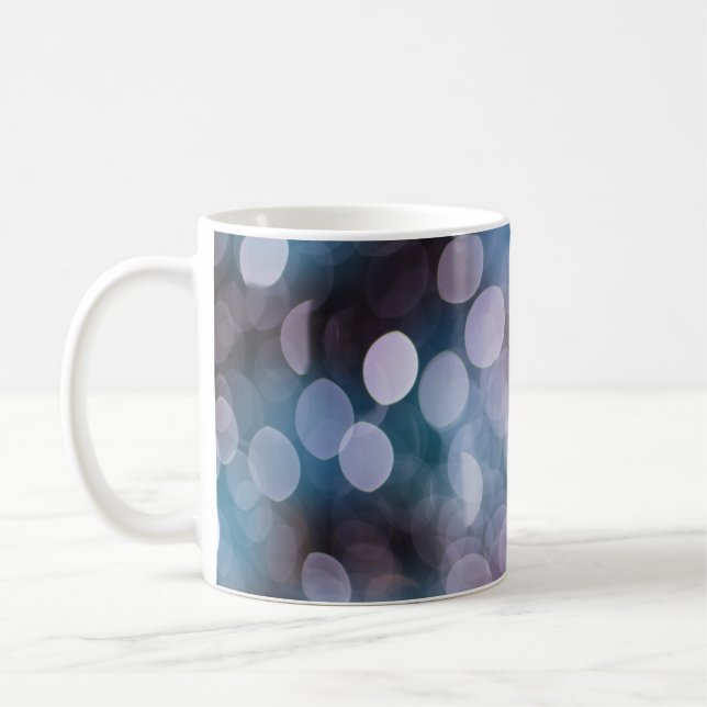 Mug Boukeh gris bleu, arrière - plan abstrait. (Gauche)