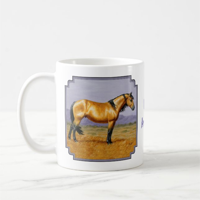 Mug Bouksin Cheval sauvage Stallion Mustang (Gauche)