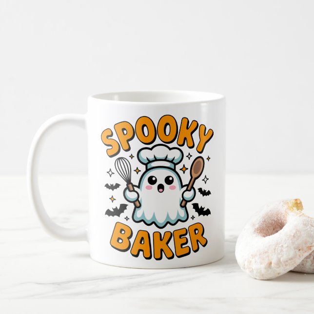 Mug Boulangerie éffrayante - Cuisson d'Halloween Fantô (Avec donut)