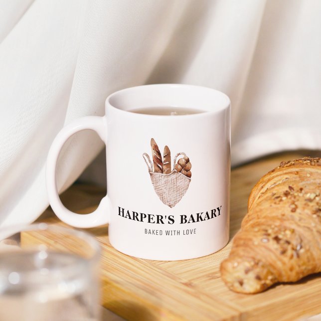 Mug Boulangerie fraîche moderne Professionnel Logo Ent (Créateur téléchargé)