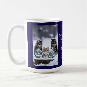 Mug Boule à neige de chat, Noms d'image Texte, Personn