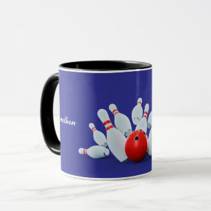 Mug Boule de bowling et quilles frappent !