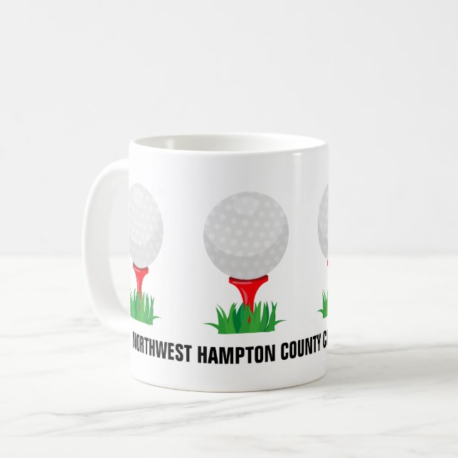 Mug Boule de café de golf sur mesure (Devant gauche)