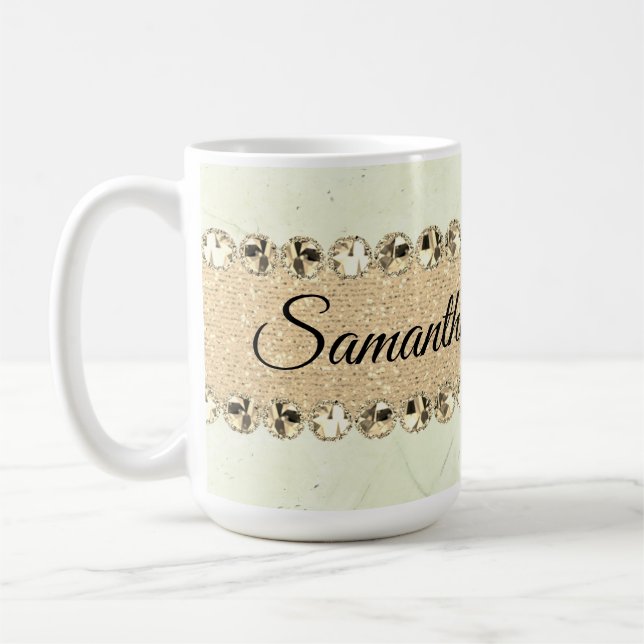 Mug Boule de diamant en marbre vert (Gauche)
