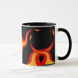 Mug boule de panier enflammé