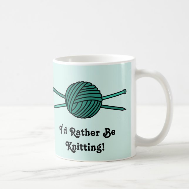 Mug Boule de turquoise des aiguilles de fil et de (Droite)