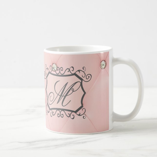 Mug Boule Diamond Pink Tufee Cuir Coupe de café (Droite)