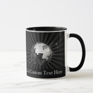 Mug Boule Disco avec Arrière - plan noir