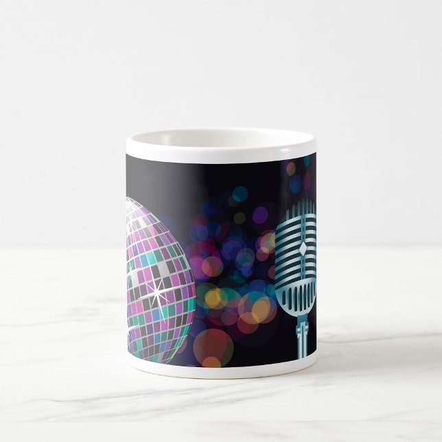 Mug Boule disco rétro et microphone vintage (Créateur téléchargé)