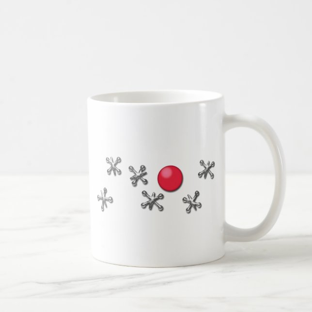 Mug Boule et crics en caoutchouc rouges (Droite)