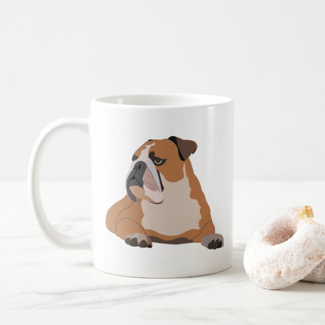 Mug Bouledogue Anglais Animal de Compagnie (Avec donut)