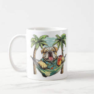 Mug Bouledogue Anglais en Haut Hawaïen