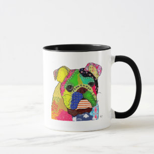 Mug Bouledogue de patchwork