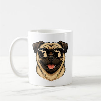 Mug Bouledogue du Michigan portant des lunettes de sol