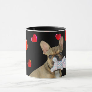 Mug Bouledogue français avec cœur French Bulldog