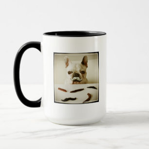 Mug Bouledogue français avec une moustache