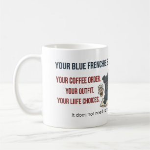 Mug Bouledogue Français Bleu Jugement Design Maman Chi
