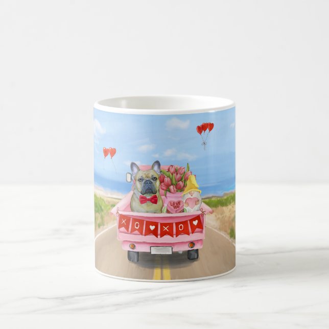 Mug Bouledogue français camion de la Saint-Valentin (Centre)