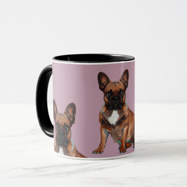 Mug Bouledogue français cartoon (Devant gauche)