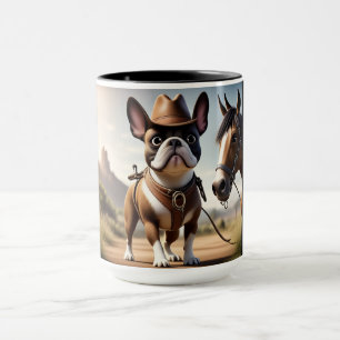 Mug Bouledogue français chapeau de cowboy Bouledogue f