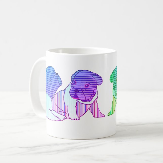 Mug Bouledogue français Comic Neon Bouledogue Français (Devant gauche)