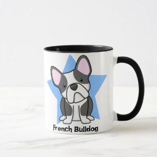 Mug Bouledogue français de BW d'étoile de Kawaii