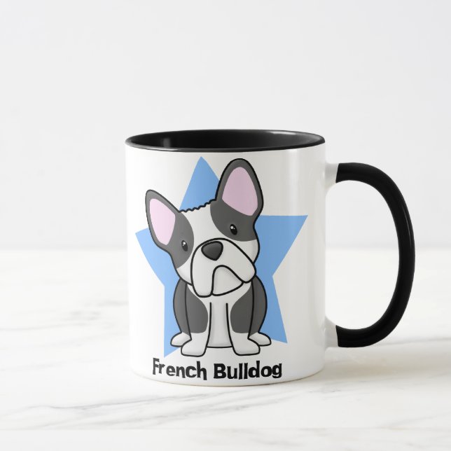 Mug Bouledogue français de BW d'étoile de Kawaii (Droite)