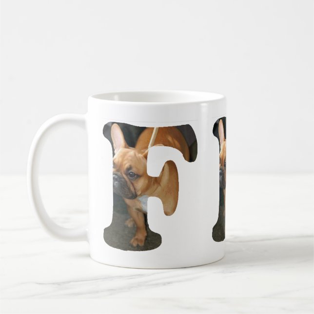 Mug Bouledogue français en F (Gauche)