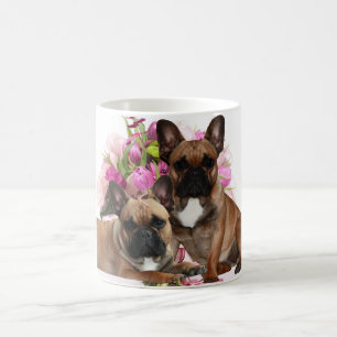 Mug Bouledogue français fleurs célébration Bouledogue