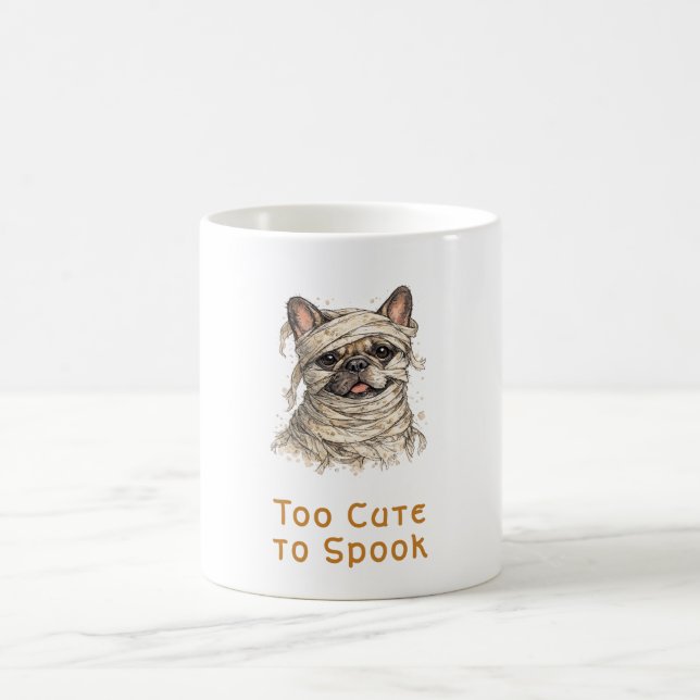Mug Bouledogue français Halloween Mummy adorable (Centre)