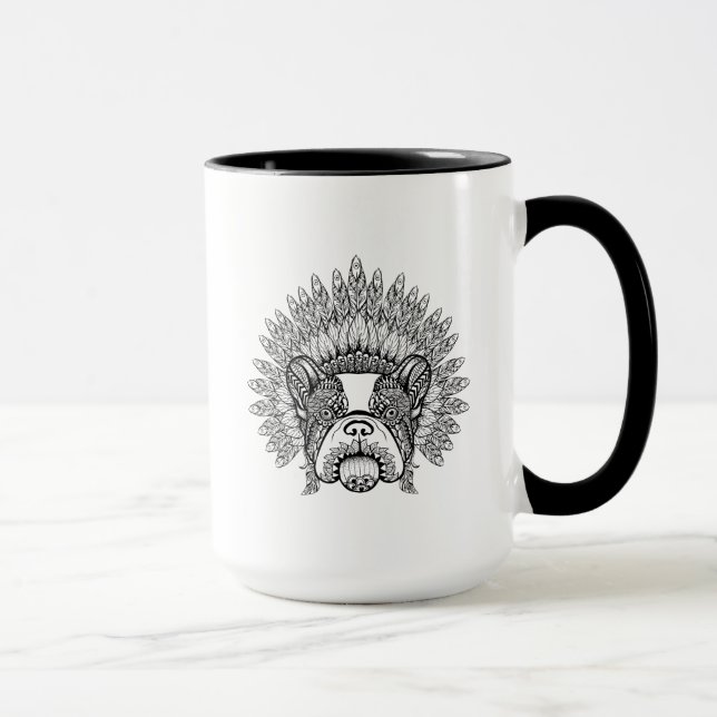 Mug Bouledogue français inspiré dans le capot de (Droite)