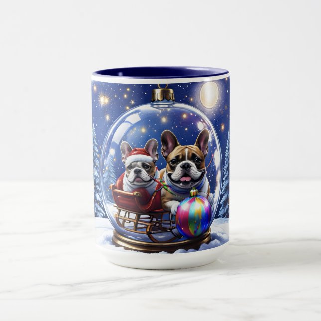 Mug Bouledogue français Noël French Bulldog (Centre)