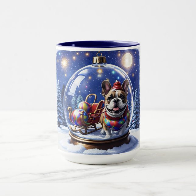 Mug Bouledogue français Noël French Bulldog (Centre)
