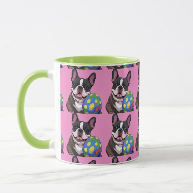 Mug Bouledogue français œuf de Pâques (Gauche)
