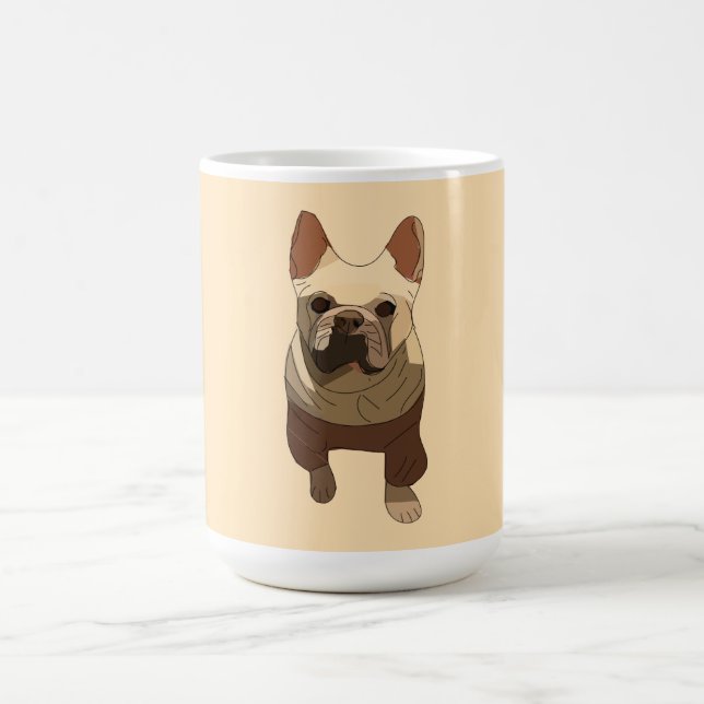 Mug Bouledogue Français, pêche douce (Centre)
