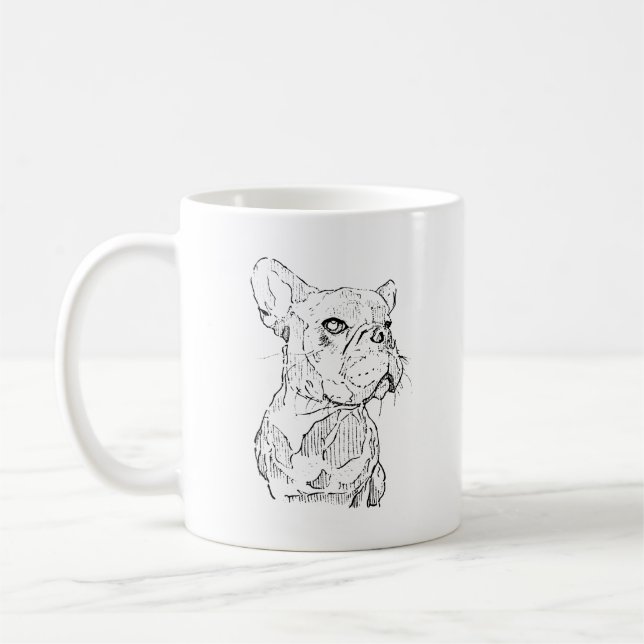 Mug Bouledogue Français - Tasse à café avec dessin (Gauche)